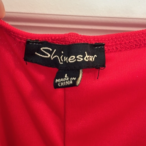 Red Ruched Spaghetti Strap Dress - M/L - Picture 5 of 5